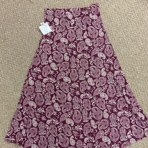 LuLaRoe Burgundy Paisley Maxi Skirt